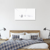 Ski Lift Art, Décor Cabine Whiteout, Grande toile (Insitu(Chambre))