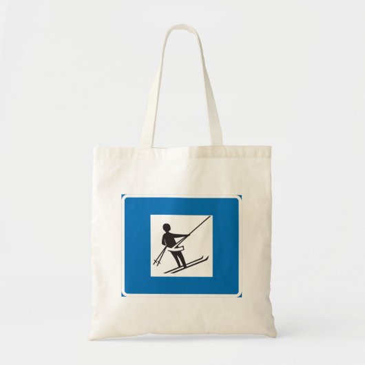 Ski Lift Sign Canvas tas (Voorkant)