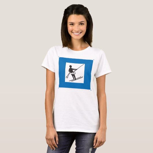 Ski Lift Sign Womens T-Shirt (Devant entier)