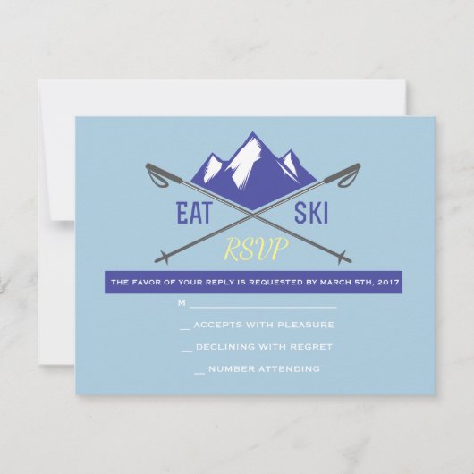 SKI LIFT TICKET Bar Bat mitzvah Invitation (Devant)