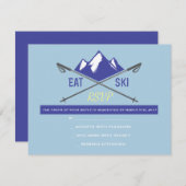 SKI LIFT TICKET Bar Bat mitzvah Invitation (Devant / Derrière)
