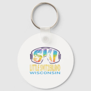 Ski Little Switzerland Wisconsin Skivakantie Sleutelhanger