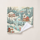 Ski Lodge bad Handdoeken set (Wasdoekje)
