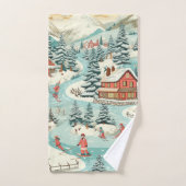 ski lodge bain Serviettes set (Serviette à main)