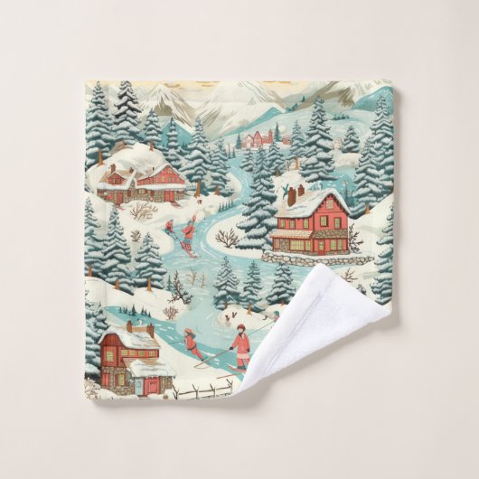 ski lodge bain Serviettes set (Gant de toilette)