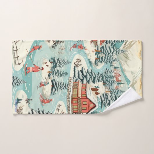 ski lodge bain Serviettes set (Serviette à main)