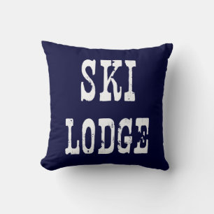 Ski Lodge Navy Kussen