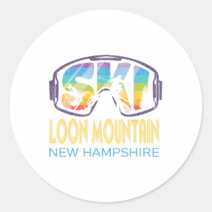Ski Loon Mountain New Hampshire Skiing Vacation Ronde Sticker
