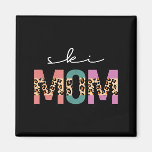 Ski mama grappige skiër cadeau ski skien mama magneet