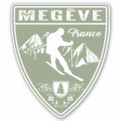 Ski Megeve France Sticker (Voorkant)