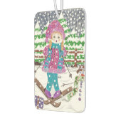 Ski meisje aangepaste auto luchtverfrisser (Links)