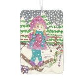 Ski meisje aangepaste auto luchtverfrisser (Achterkant)