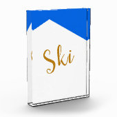 SKI Moderne Heldere Witte Berg Alpine Blue Sky Fotoblokken (Links)