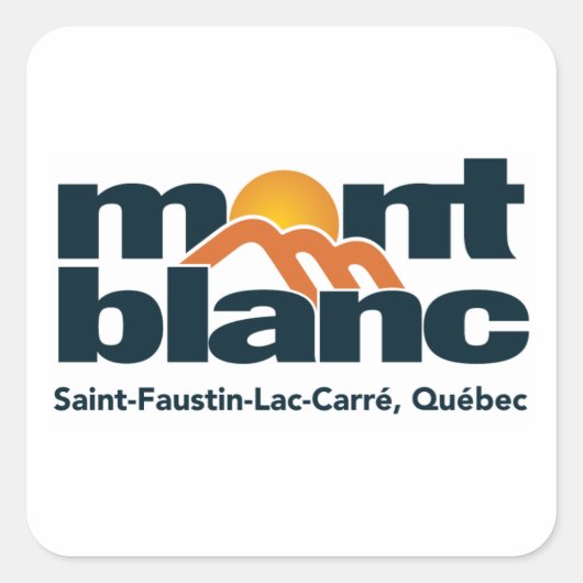 Ski Mont Blanc Vierkante Sticker (Voorkant)