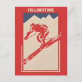  Ski Montana bergplaats Yellowstone Briefkaart (Voorkant)