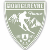 Ski Montgenevre Frankrijk Sticker (Voorkant)