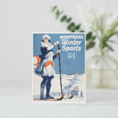 Ski Montreal Canada Wintersport Briefkaart (Staand voorkant)