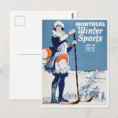 Ski Montreal Canada Wintersport Briefkaart (Voorkant / Achterkant)