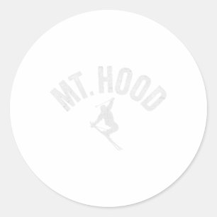 Ski Mt Hood of (oregon) Cool Mount Hood Winter Ski Ronde Sticker