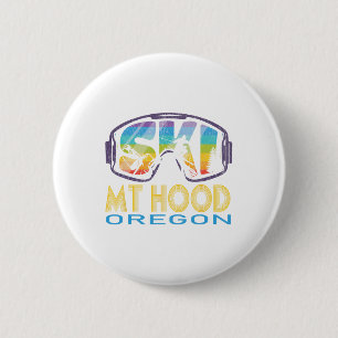 Ski Mt Hood Oregon Skiing Ronde Button 5,7 Cm
