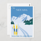 Ski Nevada bergen reizen Briefkaart (Voorkant / Achterkant)