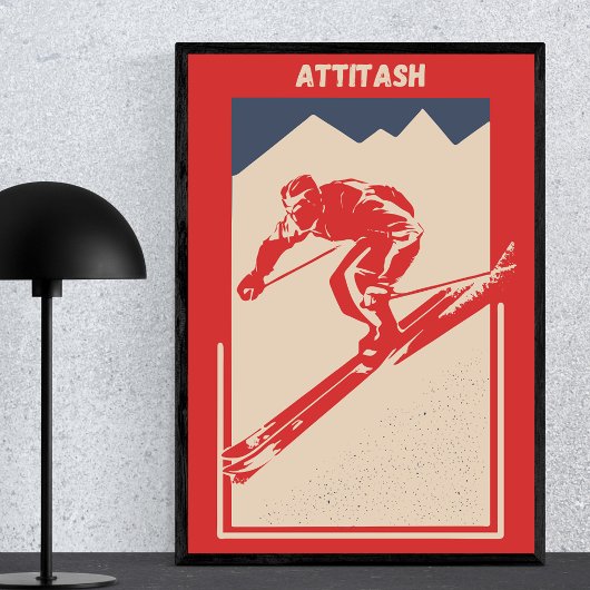  Ski New Hampshire Mountain Resort Attitash Poster