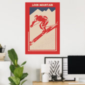 Ski New Hampshire Resort Loon Mountain Poster (Thuiskantoor)