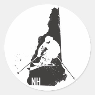 Ski New Hampshire Ronde Sticker