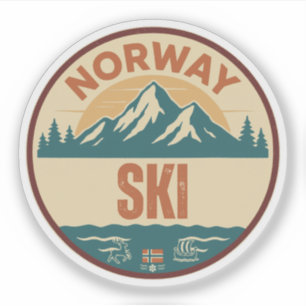 Ski, Noorwegen Norway Sticker