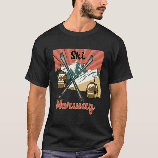 Ski Norway Norwegian Skiing T-shirt (Voorkant)