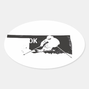 Ski Oklahoma Ovale Sticker