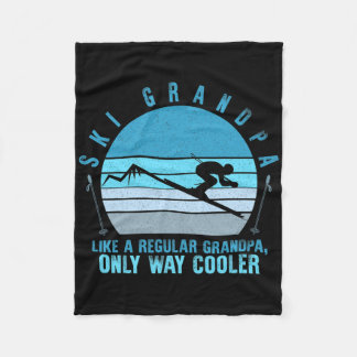 Ski Opa Skier Mountain Snow Skiing Opa Sno Fleece Deken