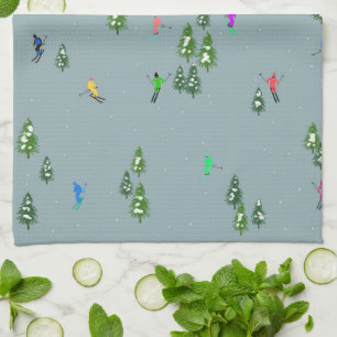 Ski Opening Christmas Skiing Holiday Skiers Blue Theedoek