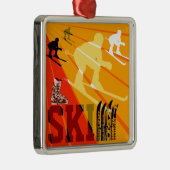 Ski Ornament Oranje Red (Rechts)
