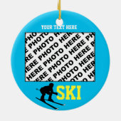 Ski Ornament Voeg foto toe (Achterkant)