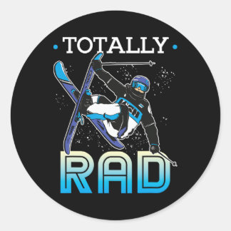 Ski-outfit Noorse skiër Ski totaal rad Ronde Sticker