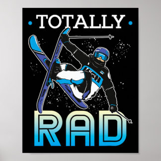 Ski-outfit Nordic Skier Ski Totally Rad Poster