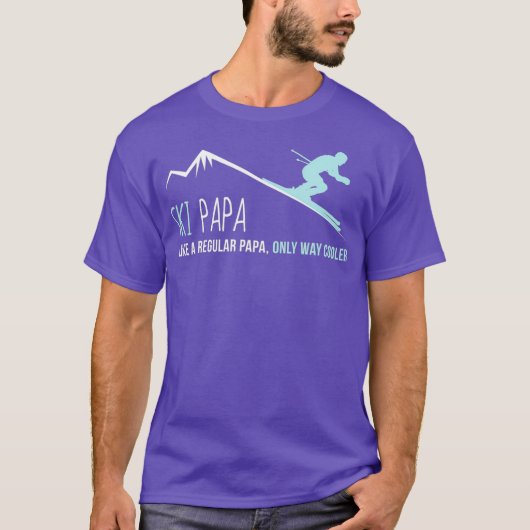 Ski Papa Funny Cute Winter Skiing Gift T-shirt (Voorkant)