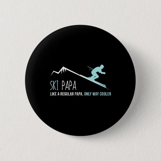 Ski Papa Ronde Button 5,7 Cm (Voorkant)