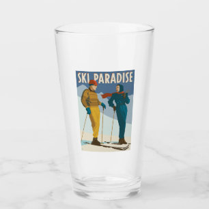 Ski Paradise  Print Glas