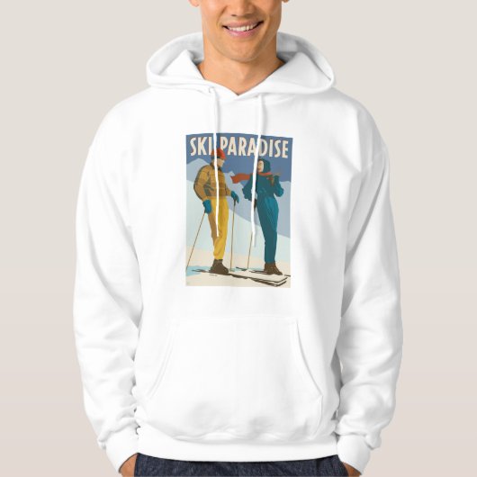 Ski Paradise Print Hoodie (Voorkant)