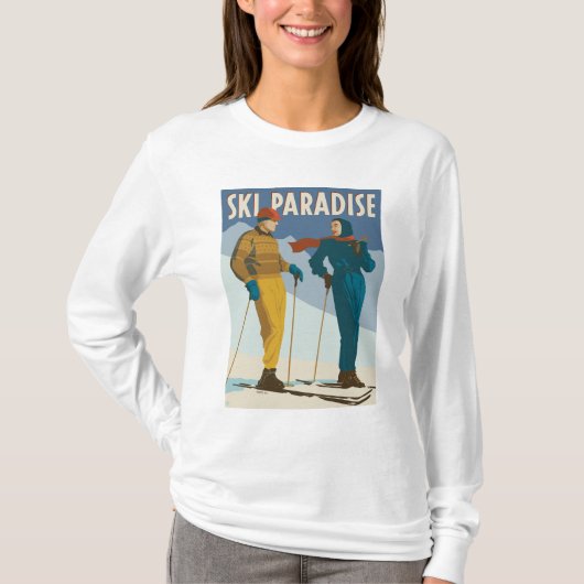 Ski Paradise  Print T-shirt (Voorkant)
