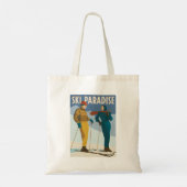 Ski Paradise  Print Tote Bag (Achterkant)