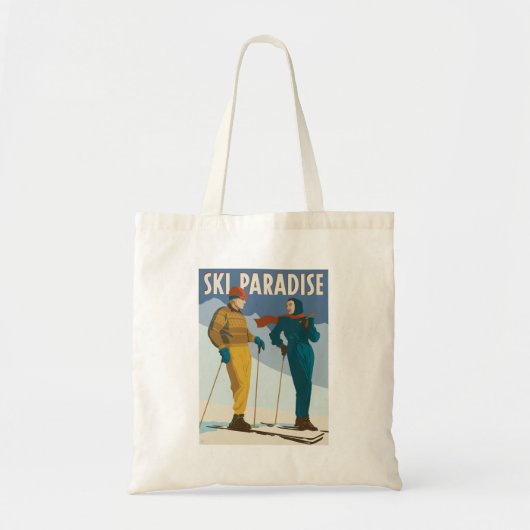 Ski Paradise Print Tote Bag (Voorkant)