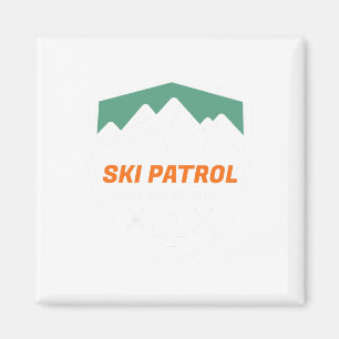 Ski Patrol Je Valt Wij Slepen Skiloper Istance Ski Magneet