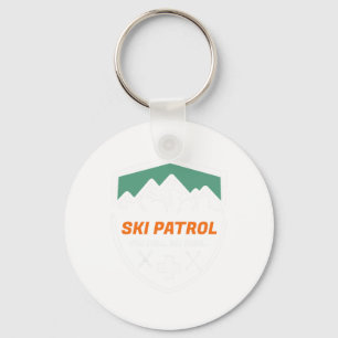 Ski Patrol Je Valt Wij Slepen Skiloper Istance Ski Sleutelhanger