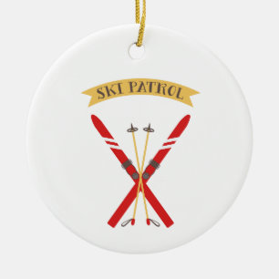 Ski Patrol Keramisch Ornament