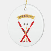 Ski Patrol Keramisch Ornament (Links)