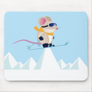 Ski Patrol Mouse in de Alpen Muismat