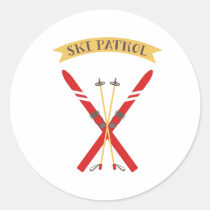 Ski Patrol Ronde Sticker